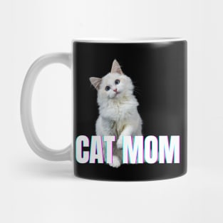 Cat Mom (White Cat Edition) Mug